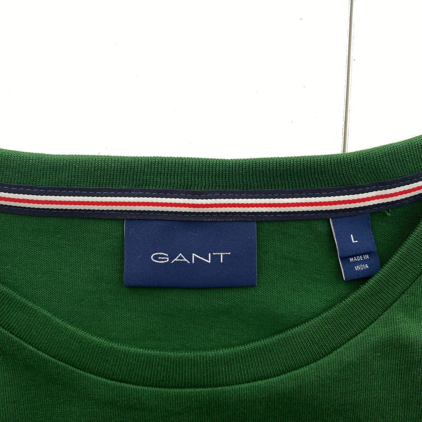 GANT Men Dark Green Shield Crew Neck Long Sleeves T Shirt Size L