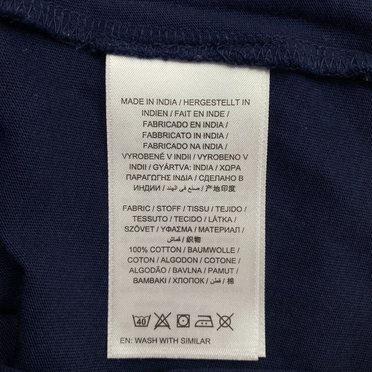 GANT Marineblaues Original-T-Shirt mit Rundhalsausschnitt und normaler Passform, Größe S