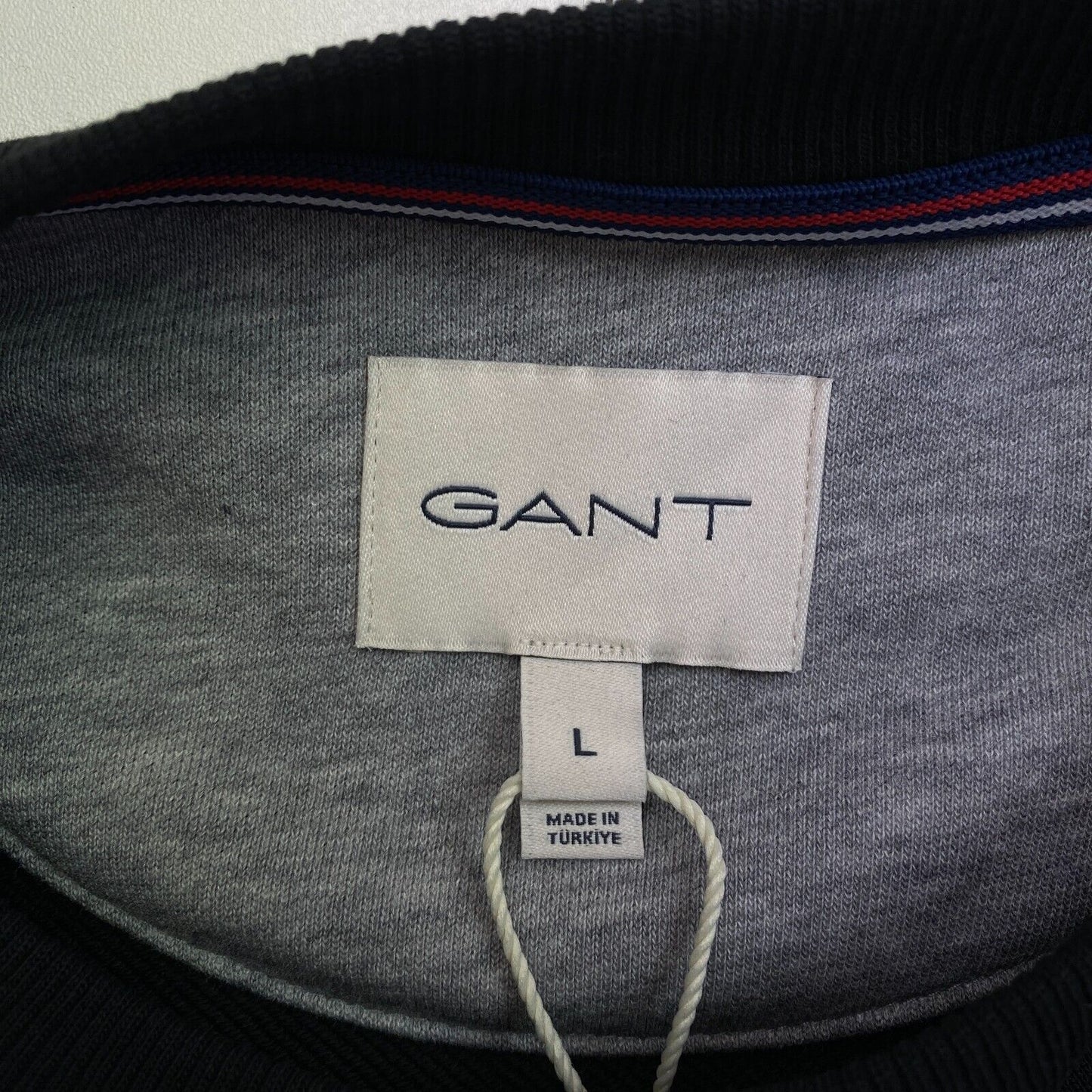 GANT Black Regular Shield Crew Neck Sweater Pullover Size L