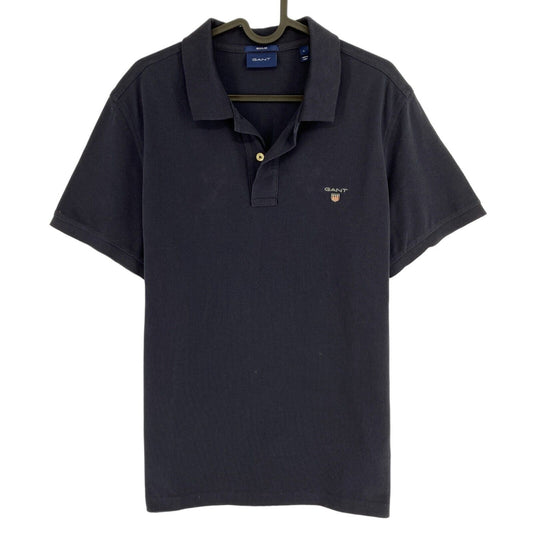 GANT Navy Blue Original Regular Fit Pique Rugger Polo Shirt Size L