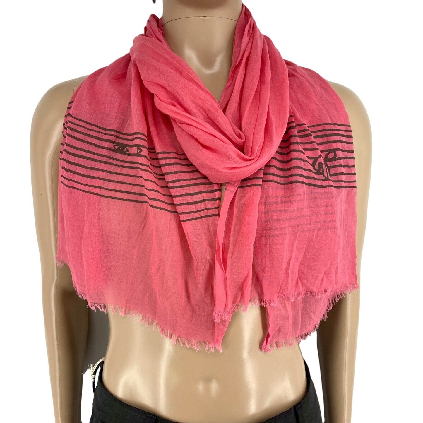 Nice Things By Paloma S. Pink Non Sense Eyes Printed Scarf Shawl