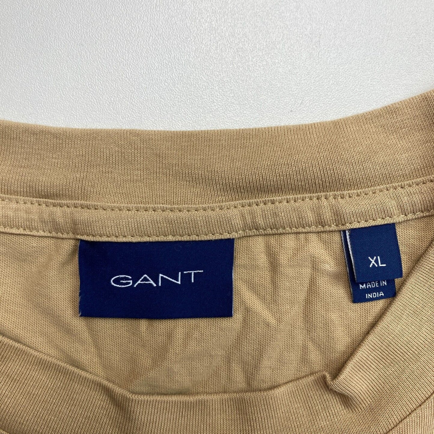 GANT Men Brown Tonal Archive Shield Crew Neck Short Sleeves T Shirt Size XL