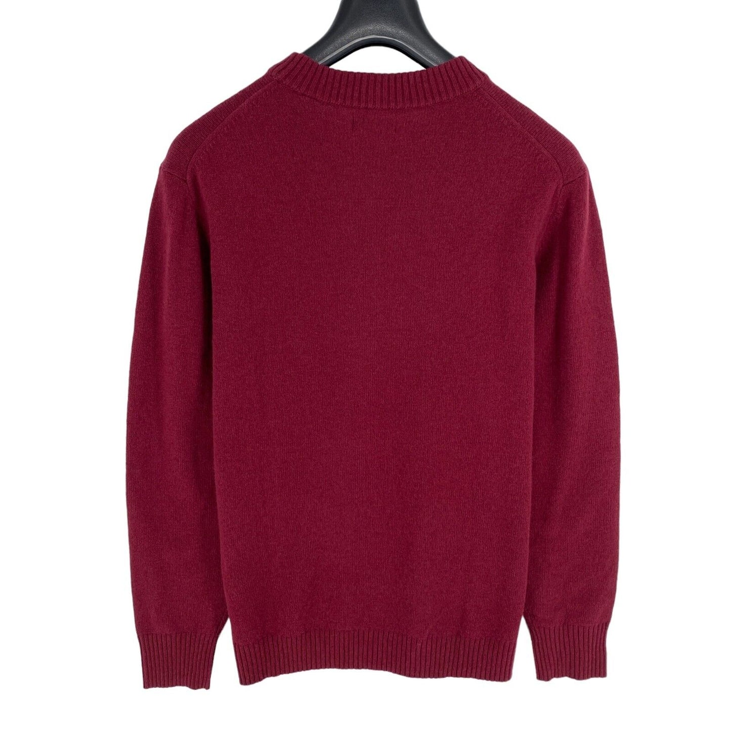 GANT Men Dark Red 100% Wool Crew Neck Sweater Pullover Size 2XL XXL