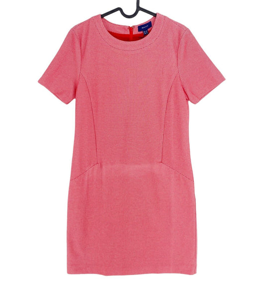 GANT Pink Crew Neck Jersey Pique Dress Size EU 36 UK 10 US 6