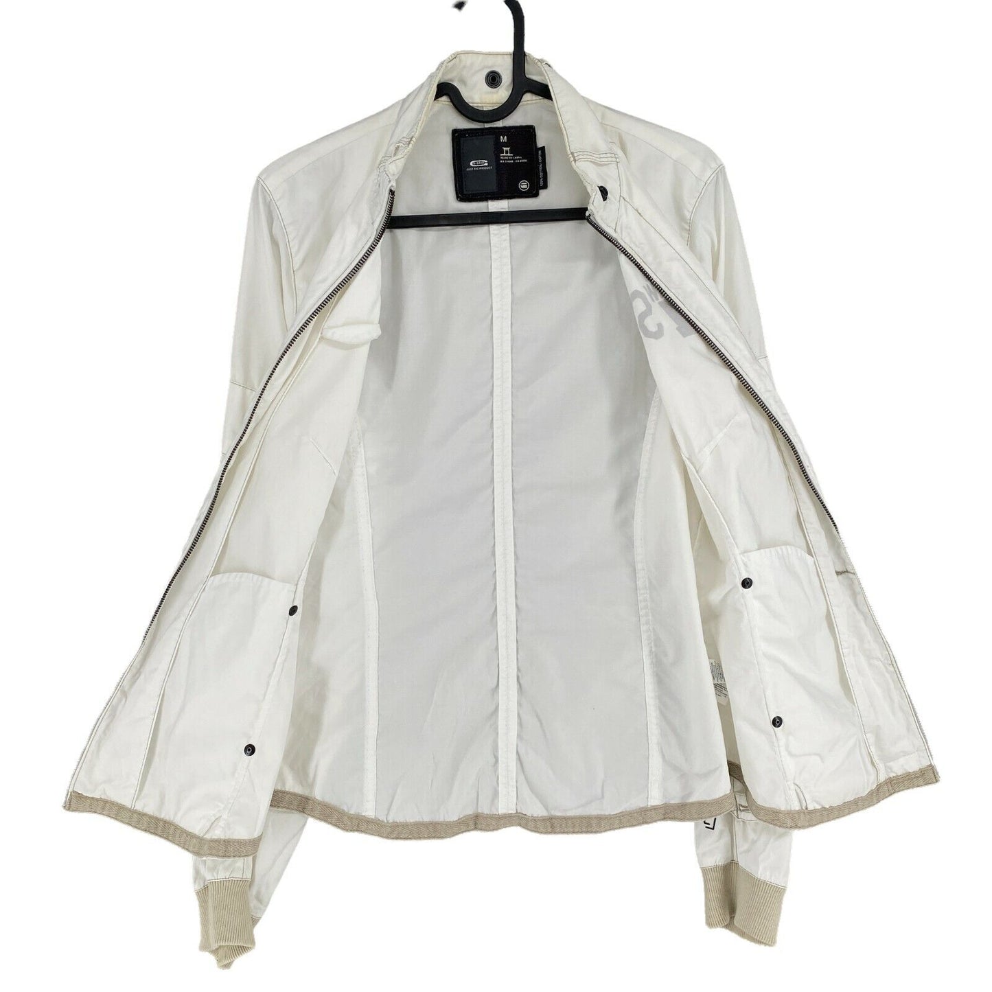 G-STAR RAW ONE STONE White 100% Cotton Shirt Jacket  Size M