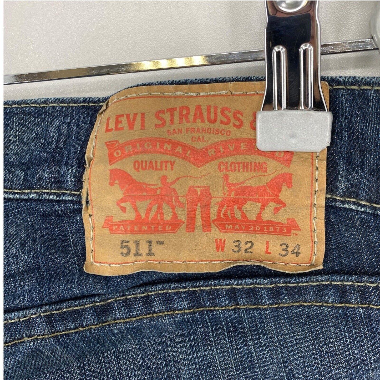 Levi's 511 Dark Blue Stretch Slim Fit Jeans Size W32 L34