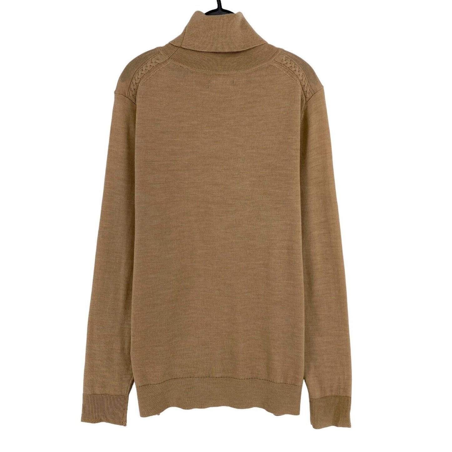 GANT Marron 100% Laine Pull Col Roulé Pull Taille M