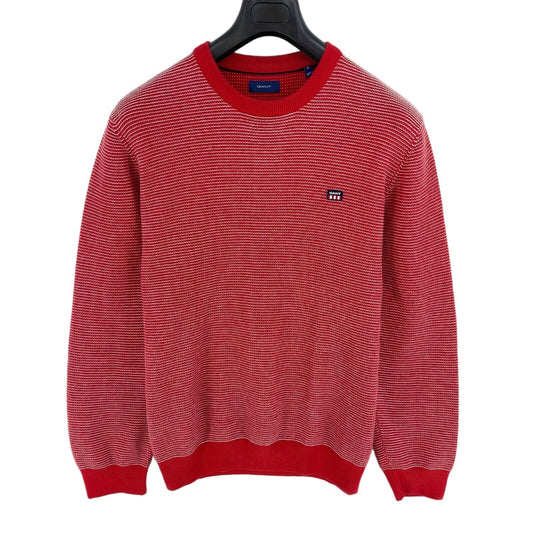 GANT Red Light Texture Crew Neck Sweater Pullover Size XL