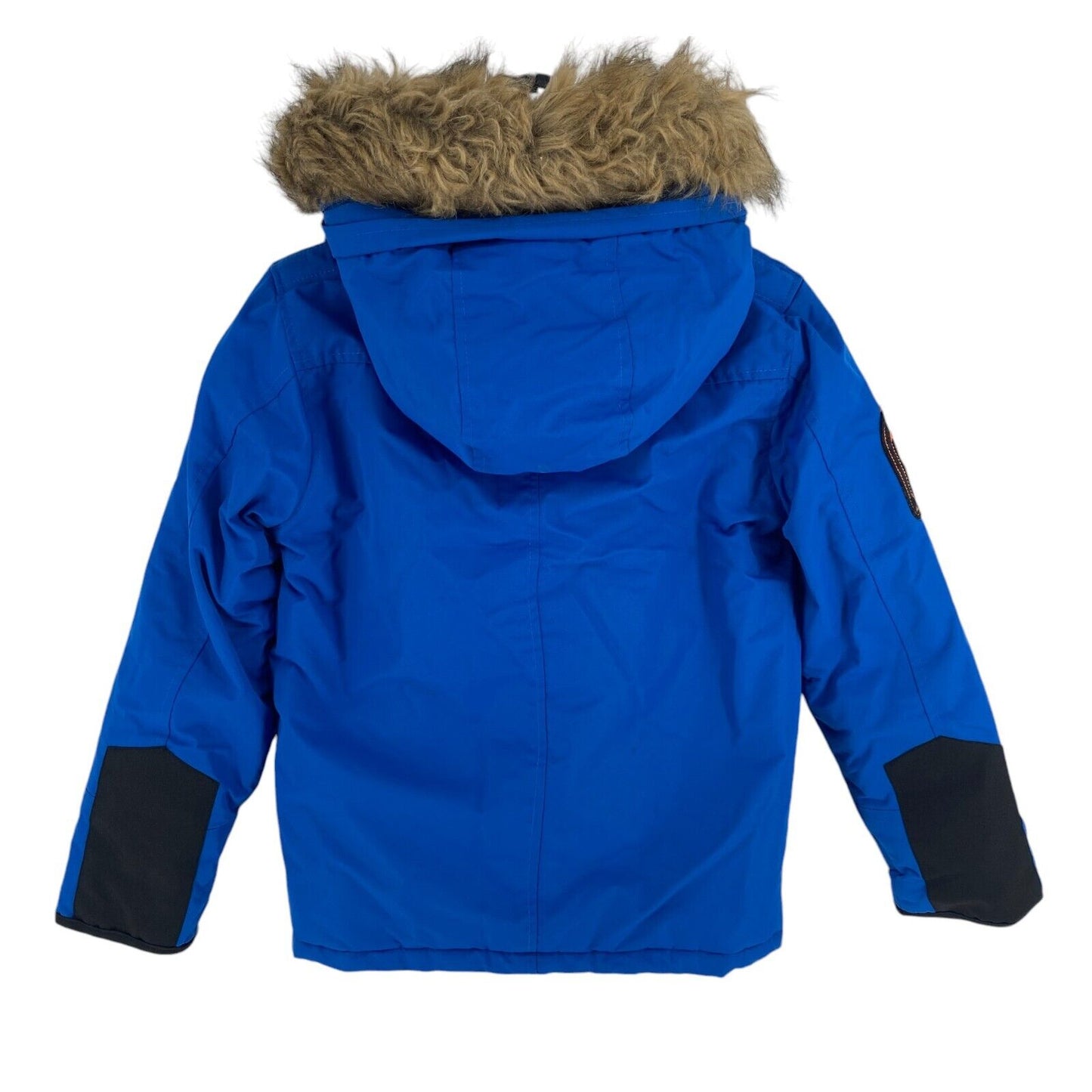 Peak Mountain Boys Blue Hooded Parka Jacket Coat Size 10 Years