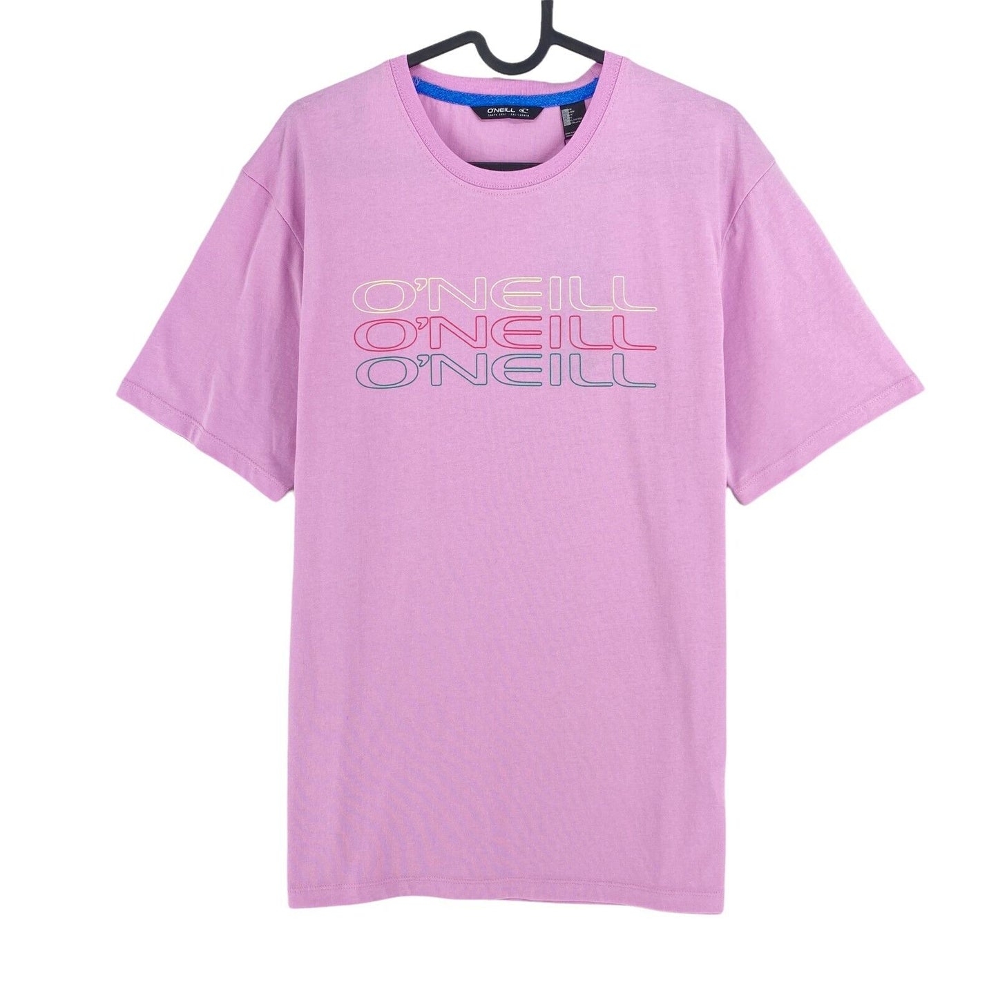 O`NEILL Pink LM High Summer Original Print Crew Neck T Shirt Size M