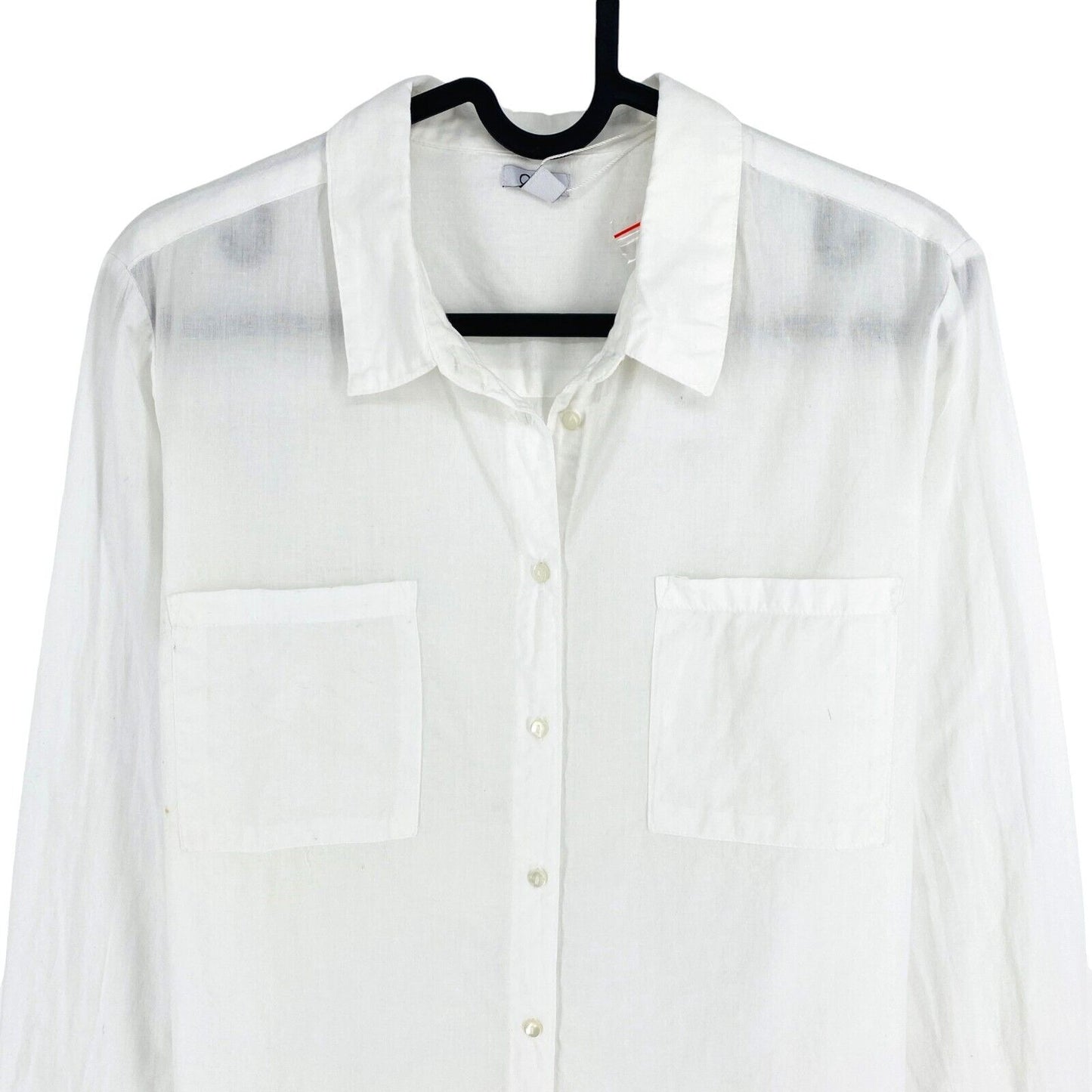 OVS White 100% Cotton Long Sleeves Shirt Size EU 42 UK 14 US 10