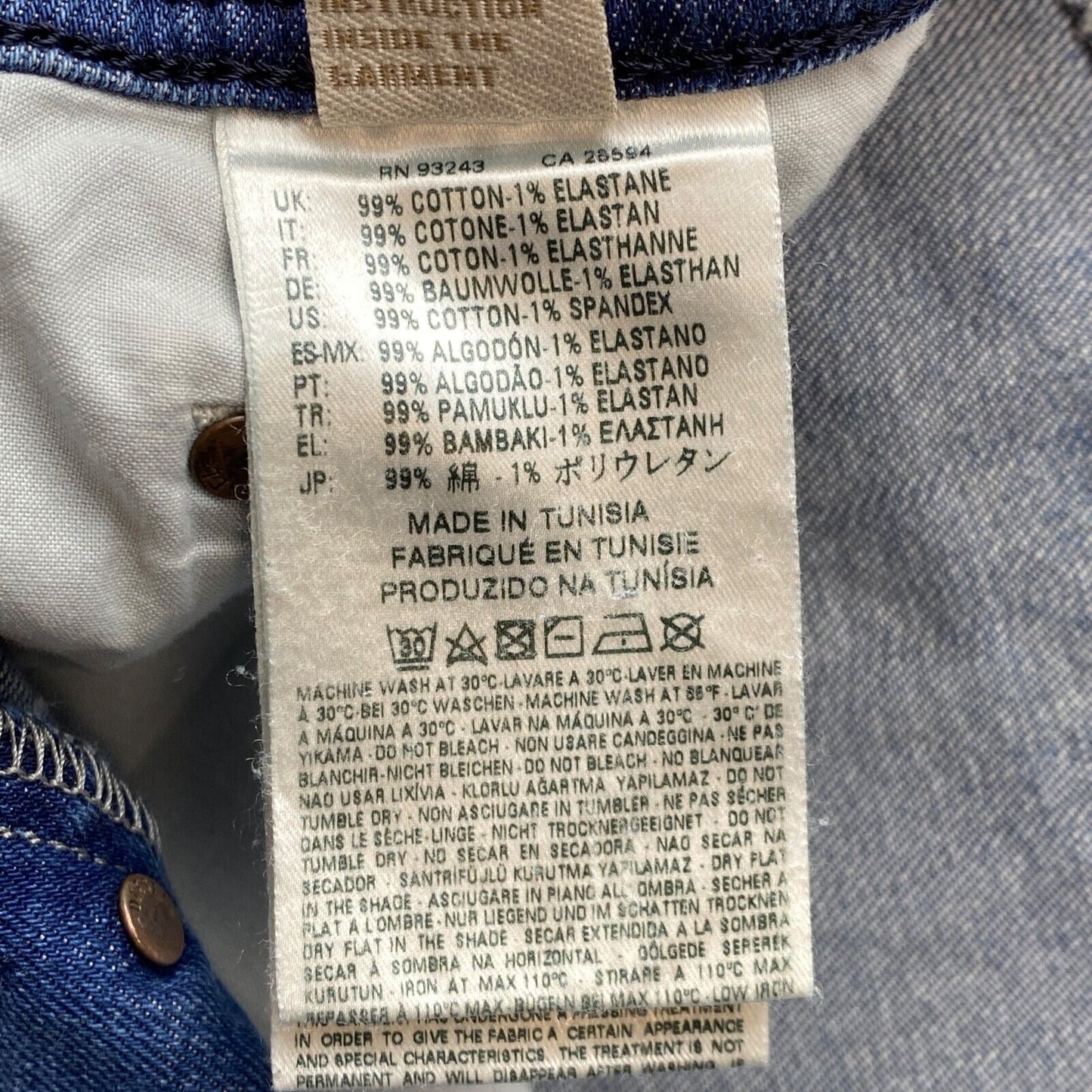 Diesel TEPPHAR, Blaue Stretch-Jeans im Karottenschnitt, zerrissen, W28 L32