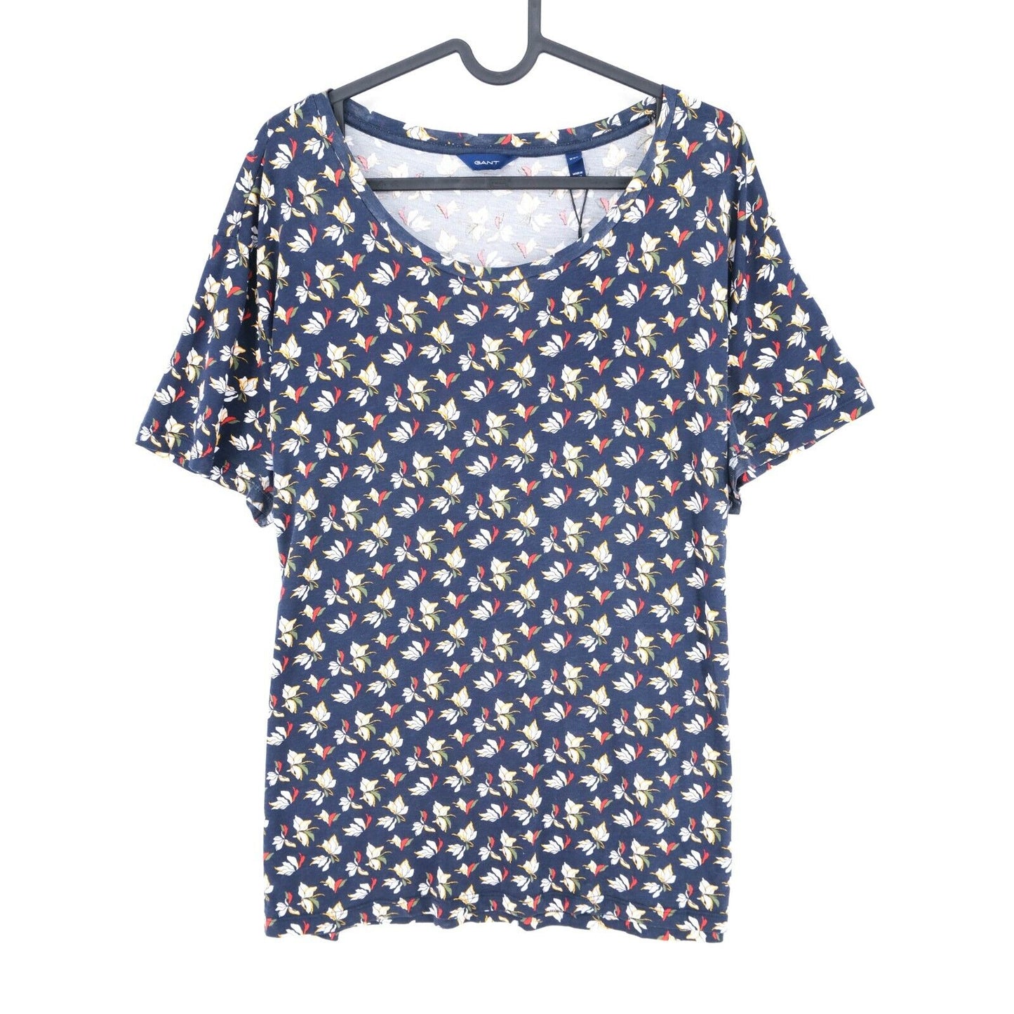 GANT T-shirt à col rond imprimé floral bleu marine taille 2XL XXL