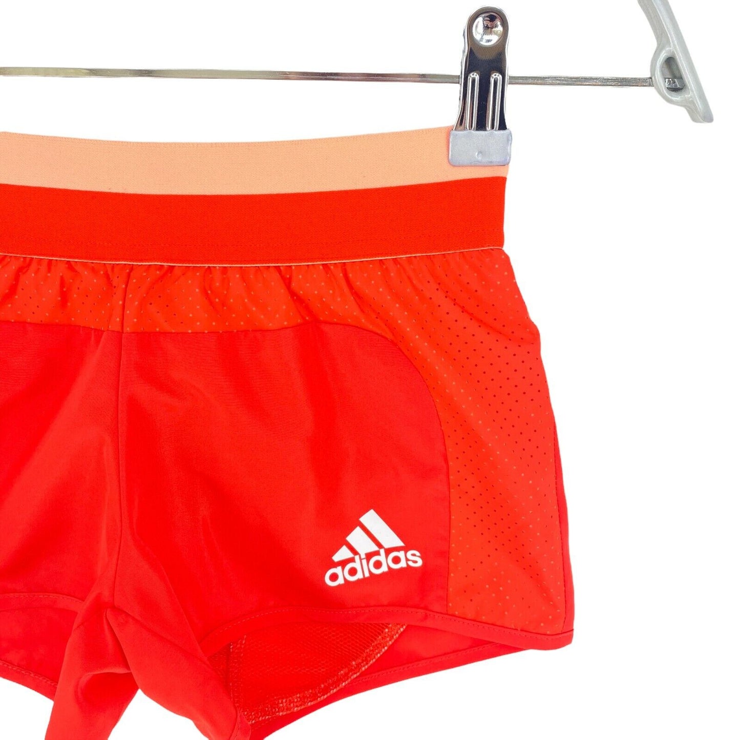 Adidas Climalite Girls Orange Shorts Size 5 - 6 Years