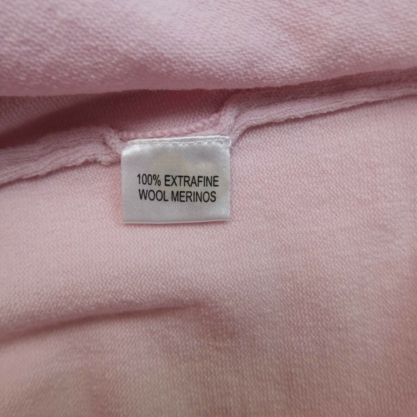 LANEROSSI Pink 100% Merino Wool Roll Neck Top Size 2 - M