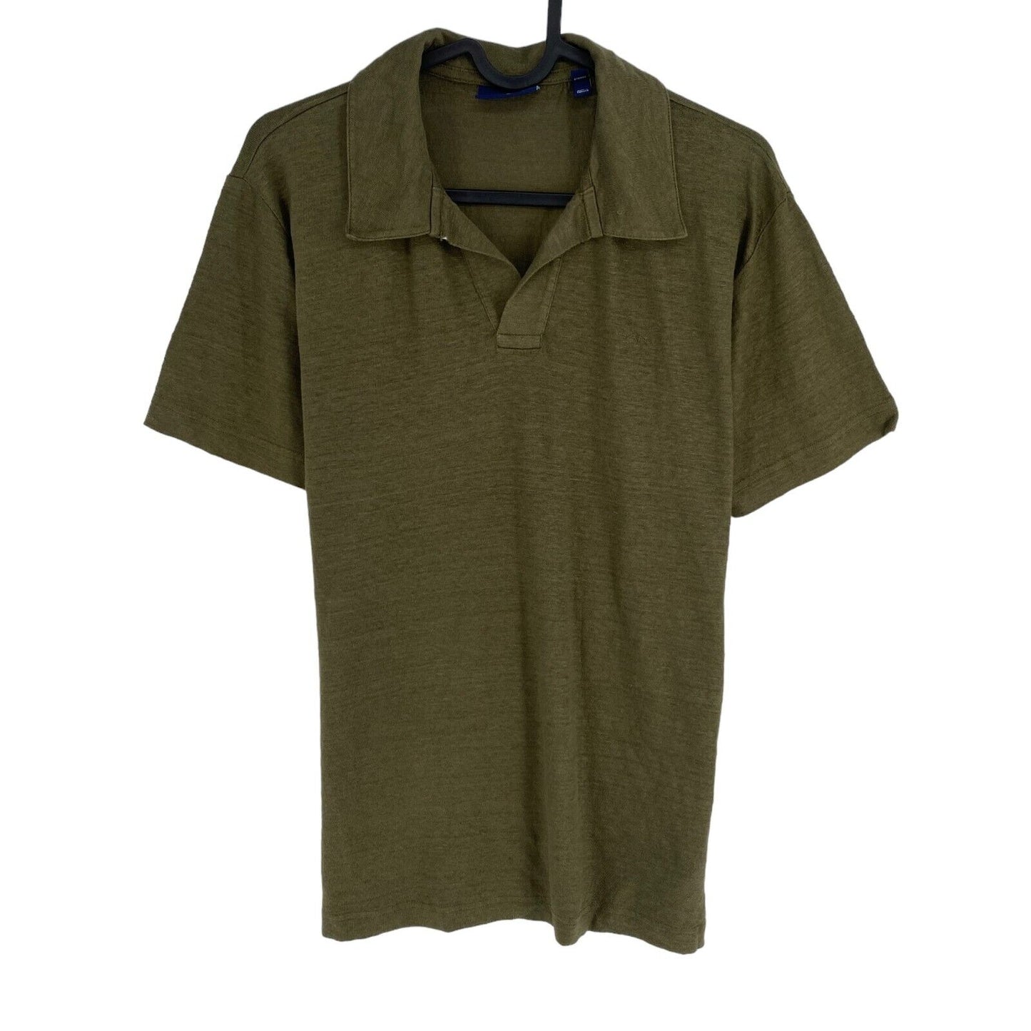 GANT Men Green Linen Rugger Short Sleeves Polo Shirt Size S