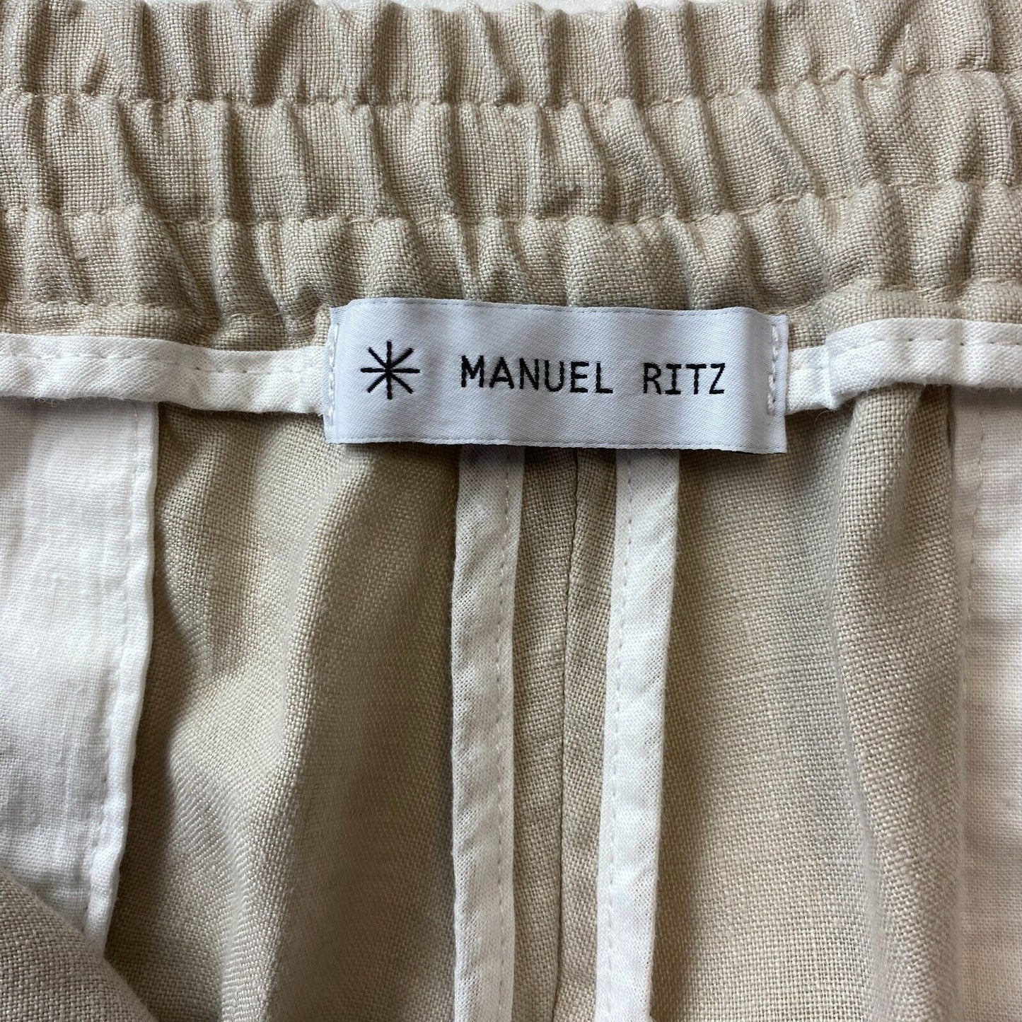 MANUEL RITZ Grey Slim Fit Linen Dress Pants Trousers Size EUR 56 W34