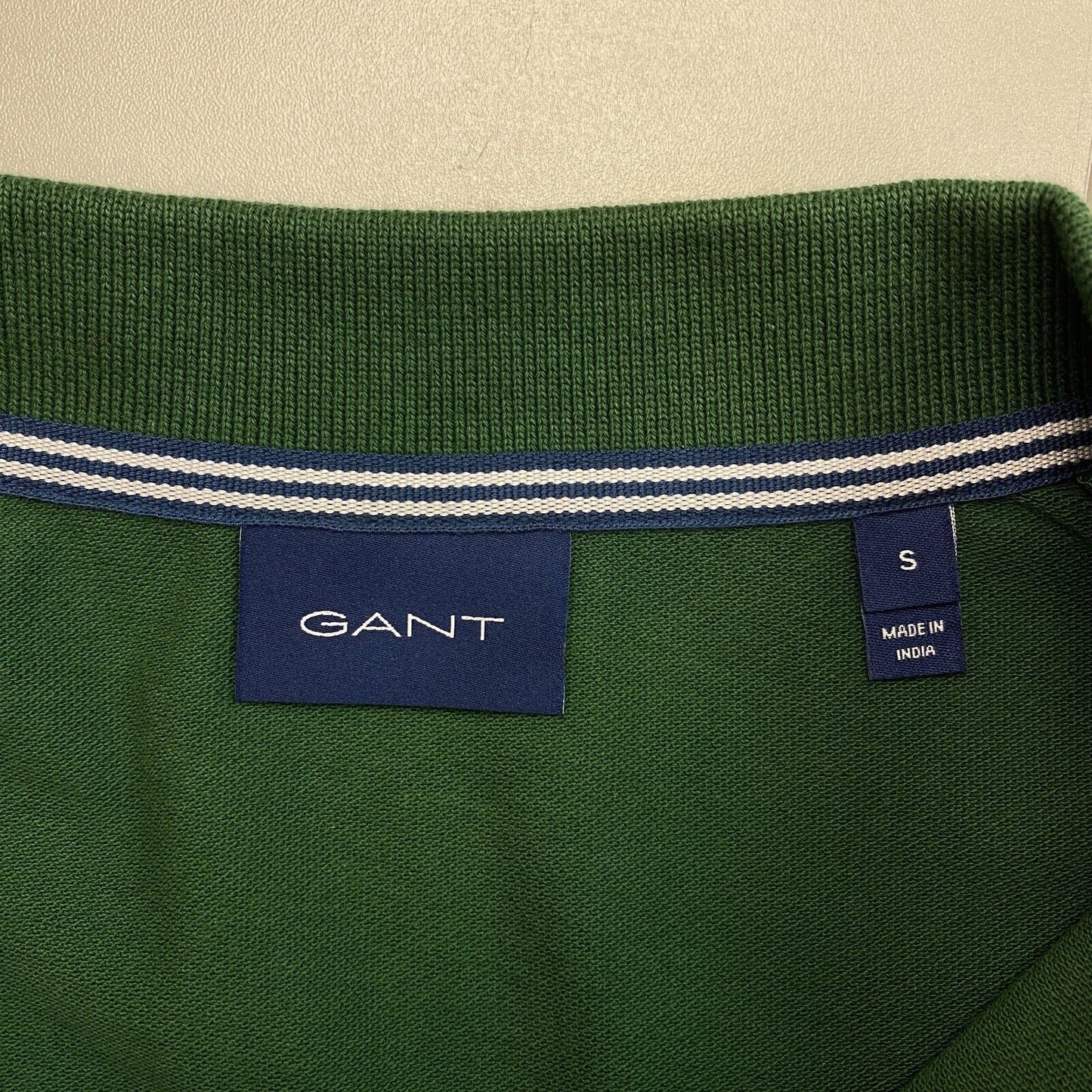 GANT Dark Green Pique Rugger Long Sleeves Polo Shirt Size S