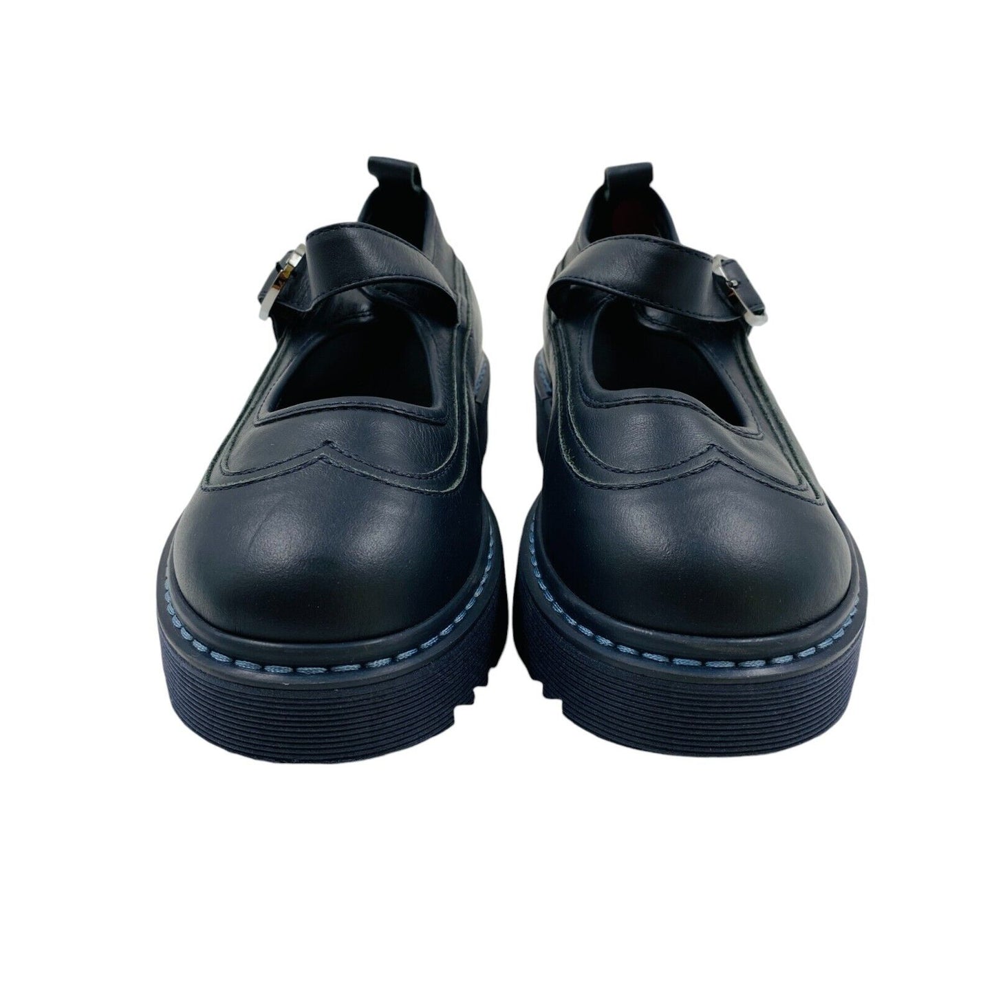 EMPORIO ARMANI Girls Black Leather Flat Ballet Shoes EUR 31 US 12.5 UK 11.5