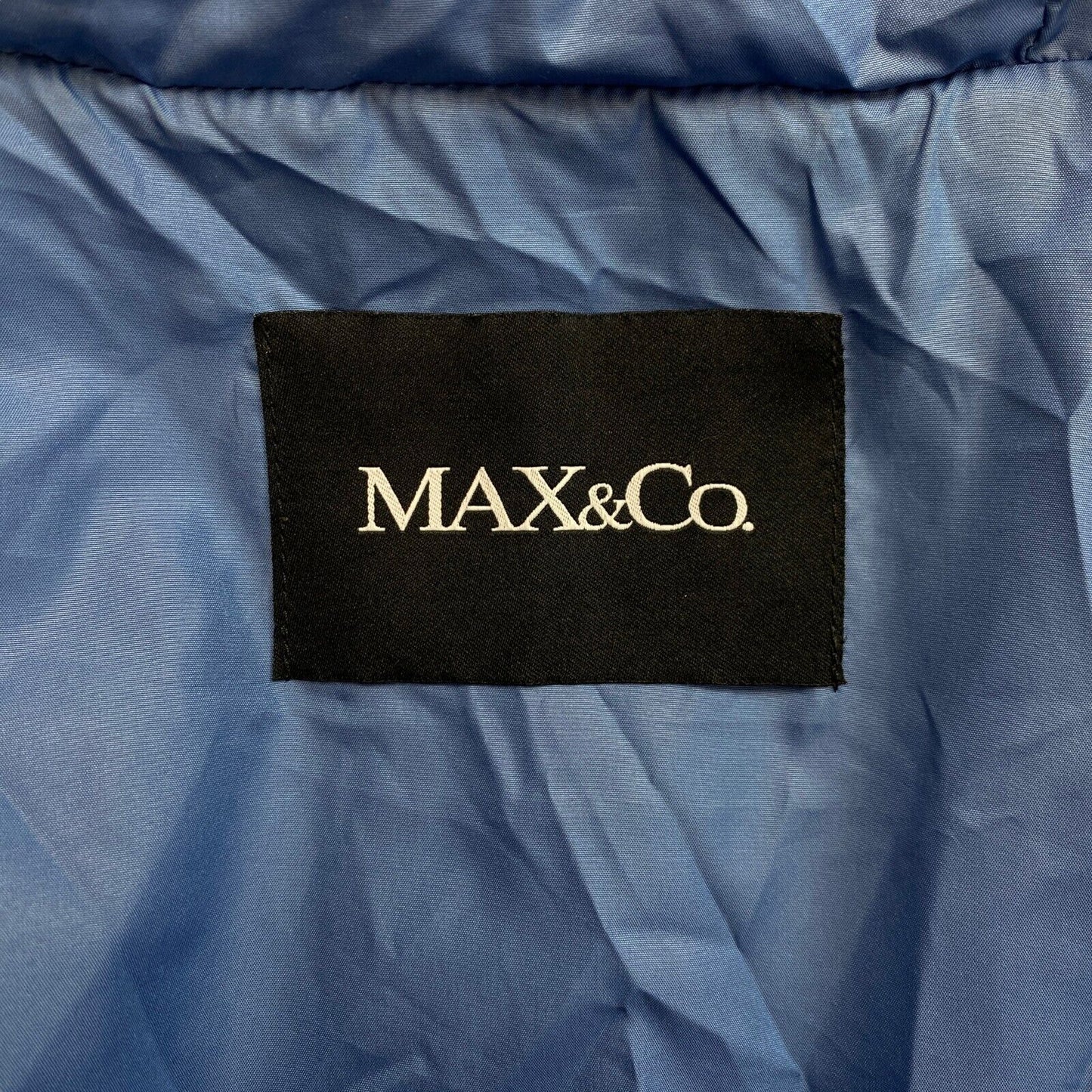 MAX&amp;Co. Bleu marine à capuche doudoune manteau taille EU 36 UK 8 US 4