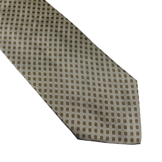 GANT Grey Brown 100% Silk Hand Made Tie