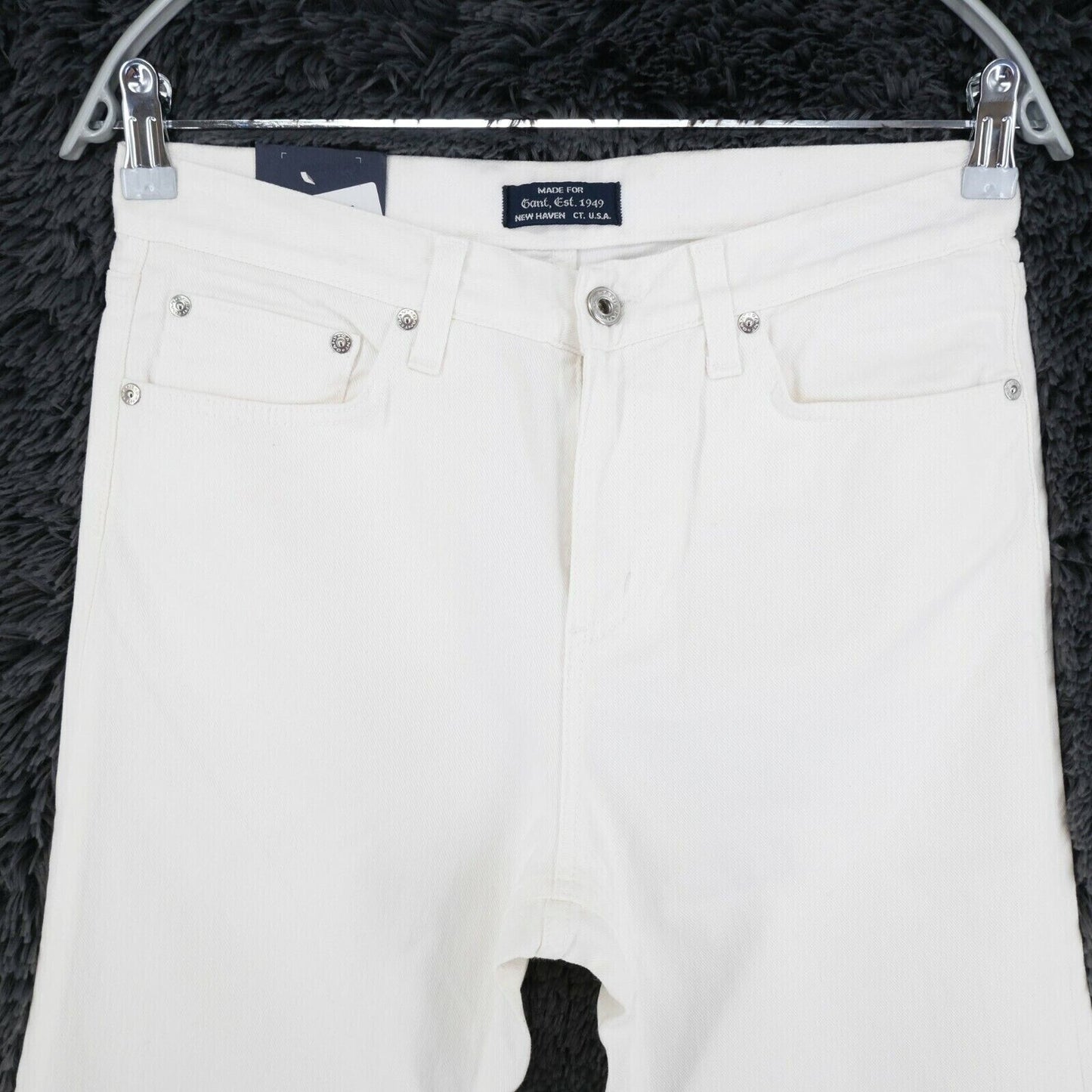 GANT Jean blanc taille haute décontracté en sergé coupe bootcut taille W27 L28