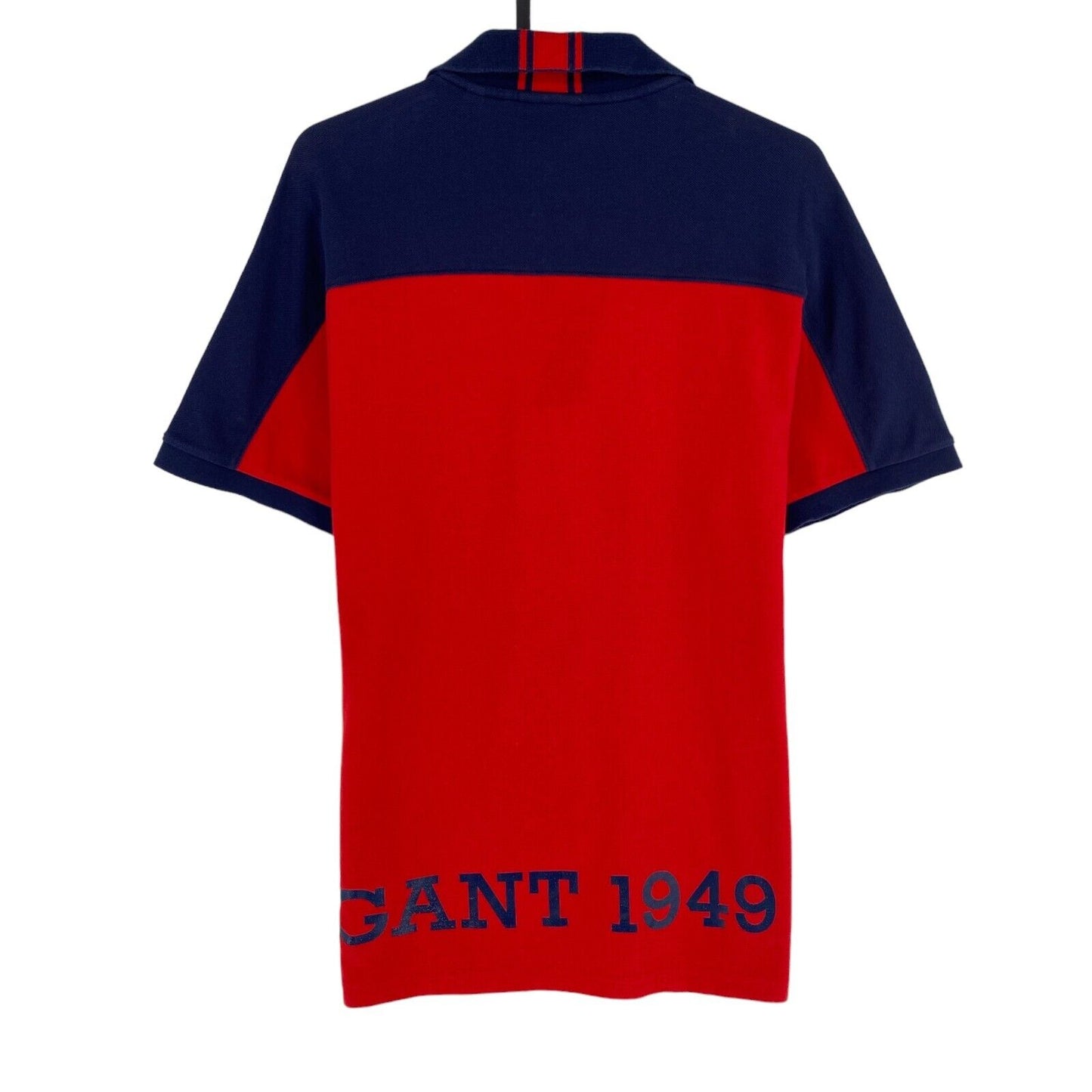 GANT Men Red Nautical Pique Rugger Short Sleeves Polo Shirt Size S