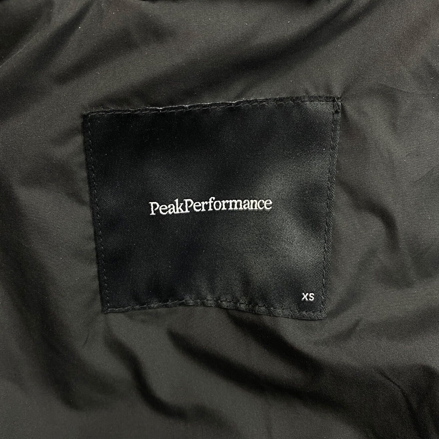 Peak Performance Black Sapphire Hooded Parka Jacket Coat Size XS