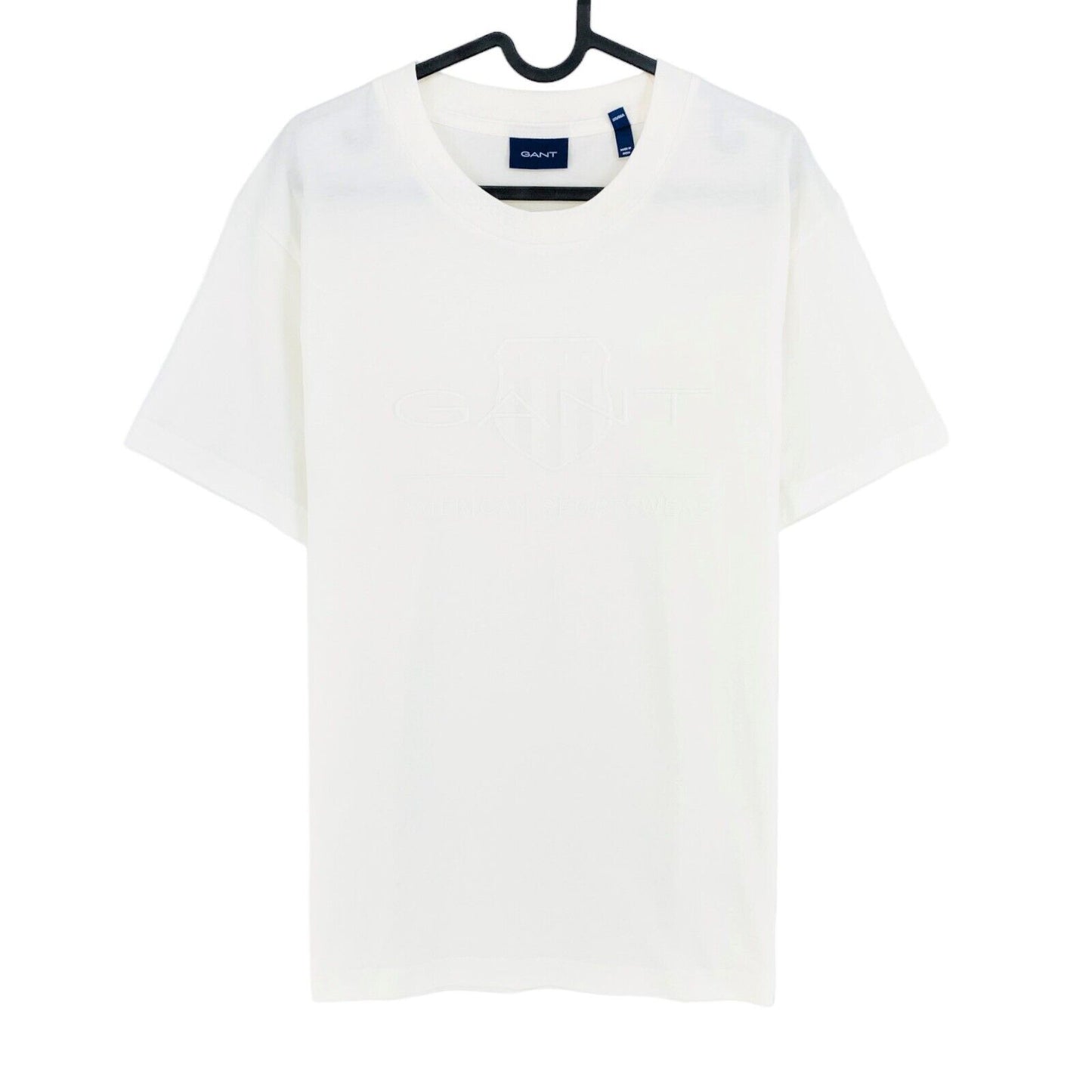 GANT White Tonal Archive Shield Crew Neck T Shirt Size L