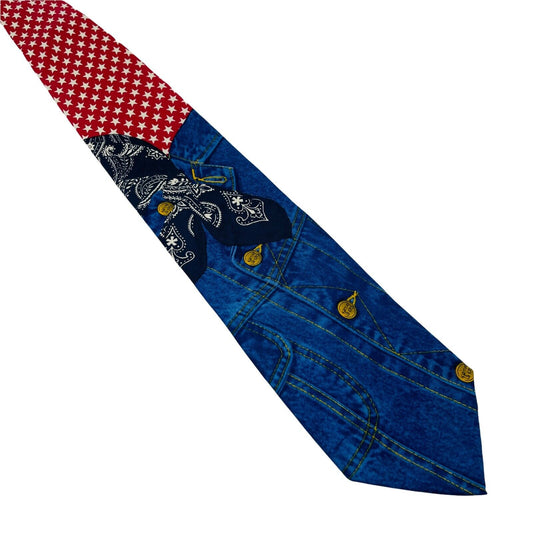 GANT Vintage Blue Red Ornamented 100% Silk Hand Made Tie