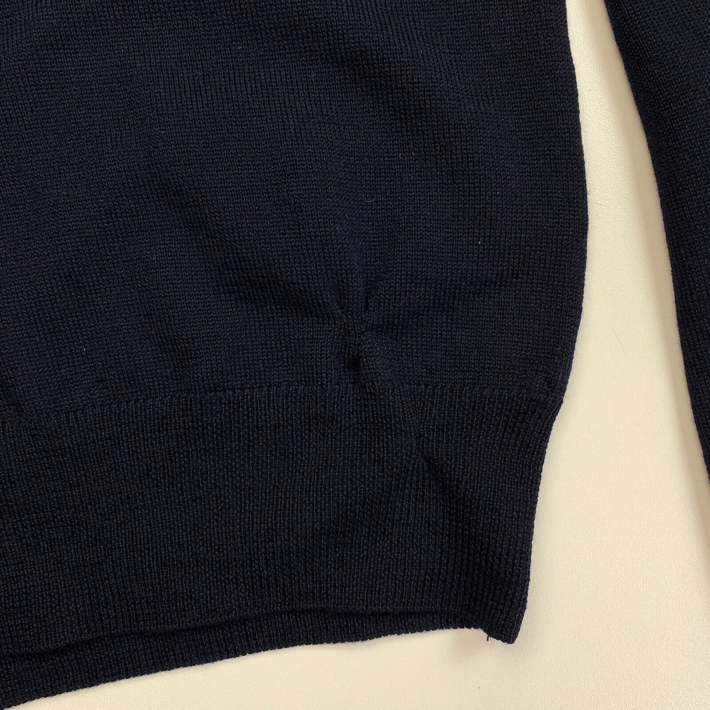 MANUEL RITZ Men Navy Blue Crew Neck Sweater Pullover Size S