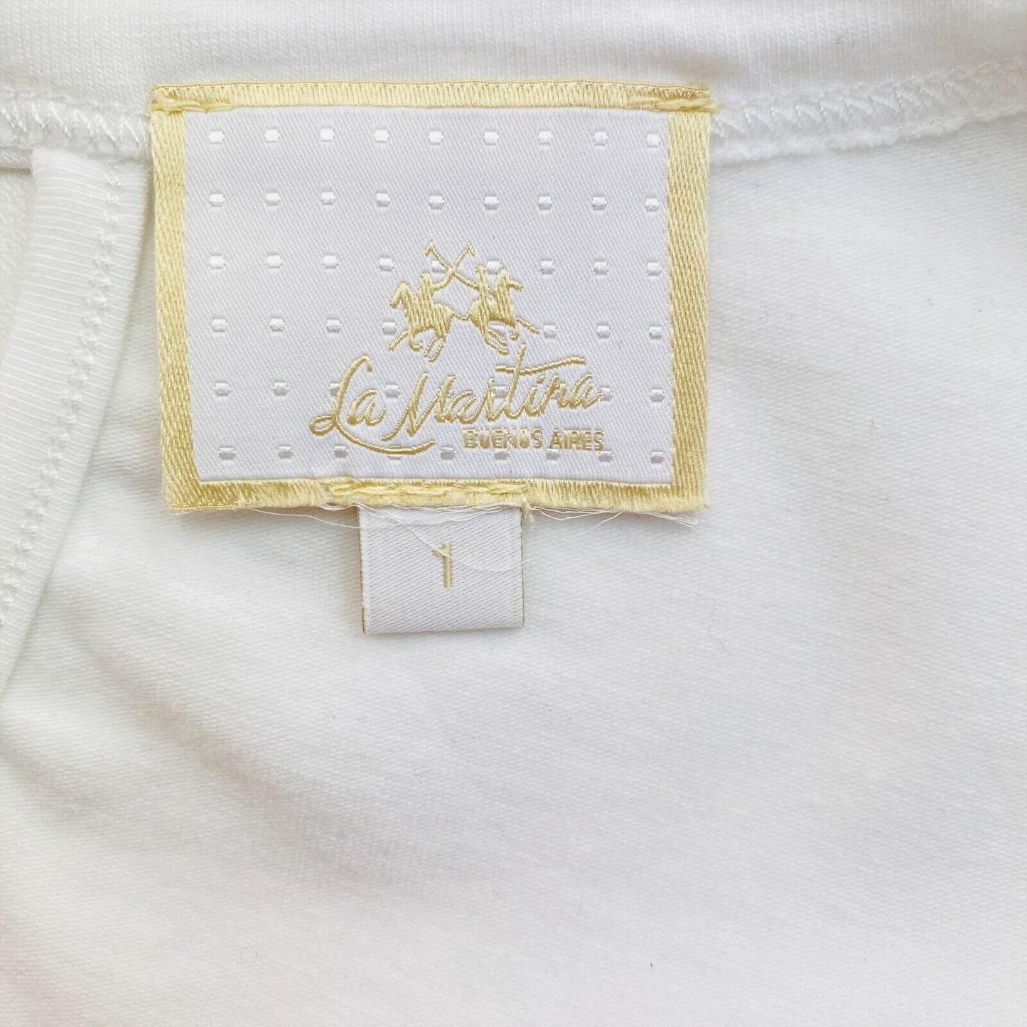 LA MARTINA White Crew Neck T Shirt Size 1 XS