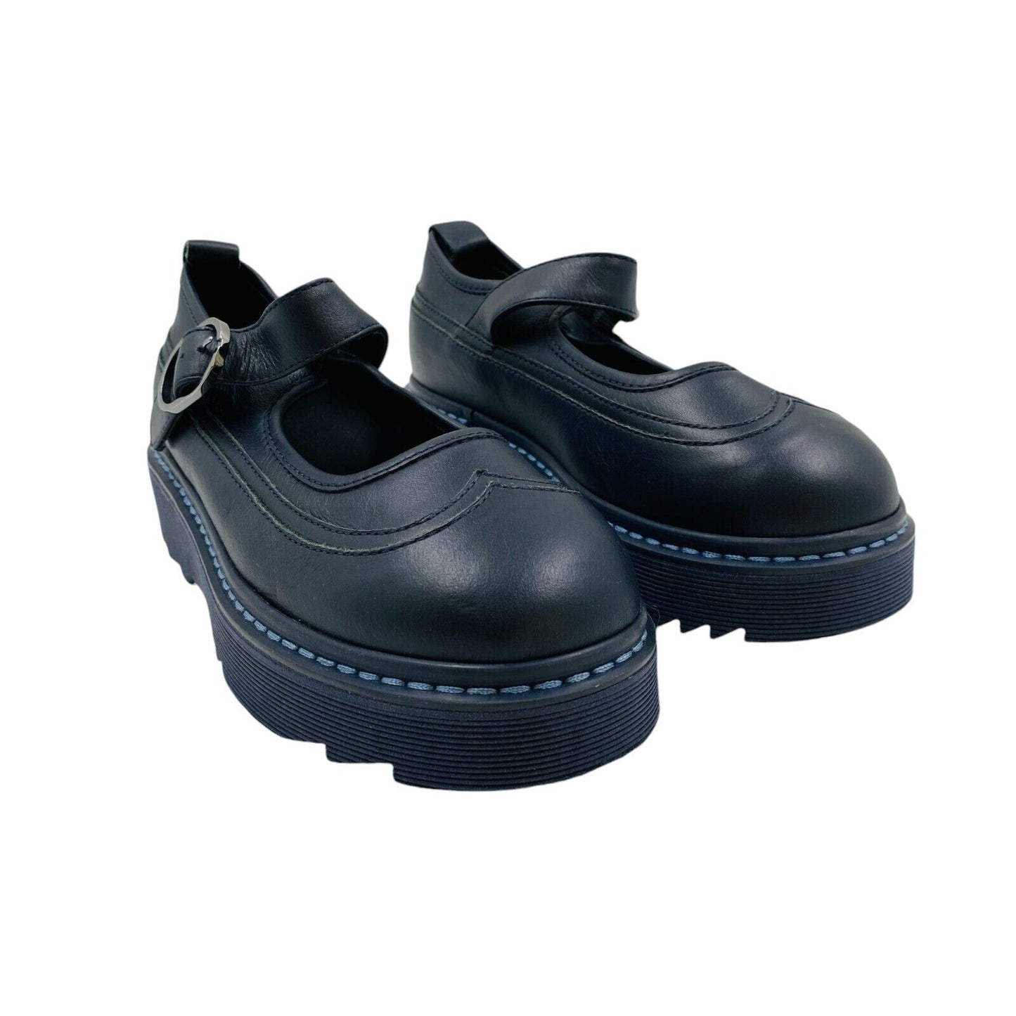 EMPORIO ARMANI Girls Black Leather Flat Ballet Shoes EUR 31 US 12.5 UK 11.5