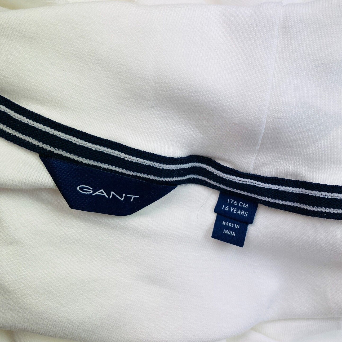 GANT Boys White High Neck Jumper Sweater Size 16 Years 176 cm