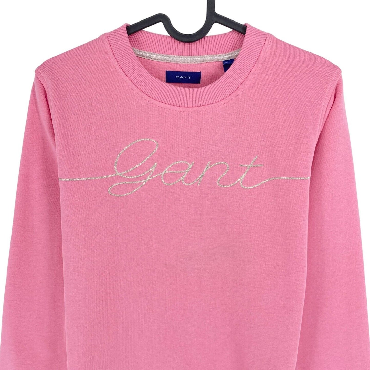 GANT Pink Script Logo Crew Neck Sweater Jumper Size 13-14 Years 158/164 cm