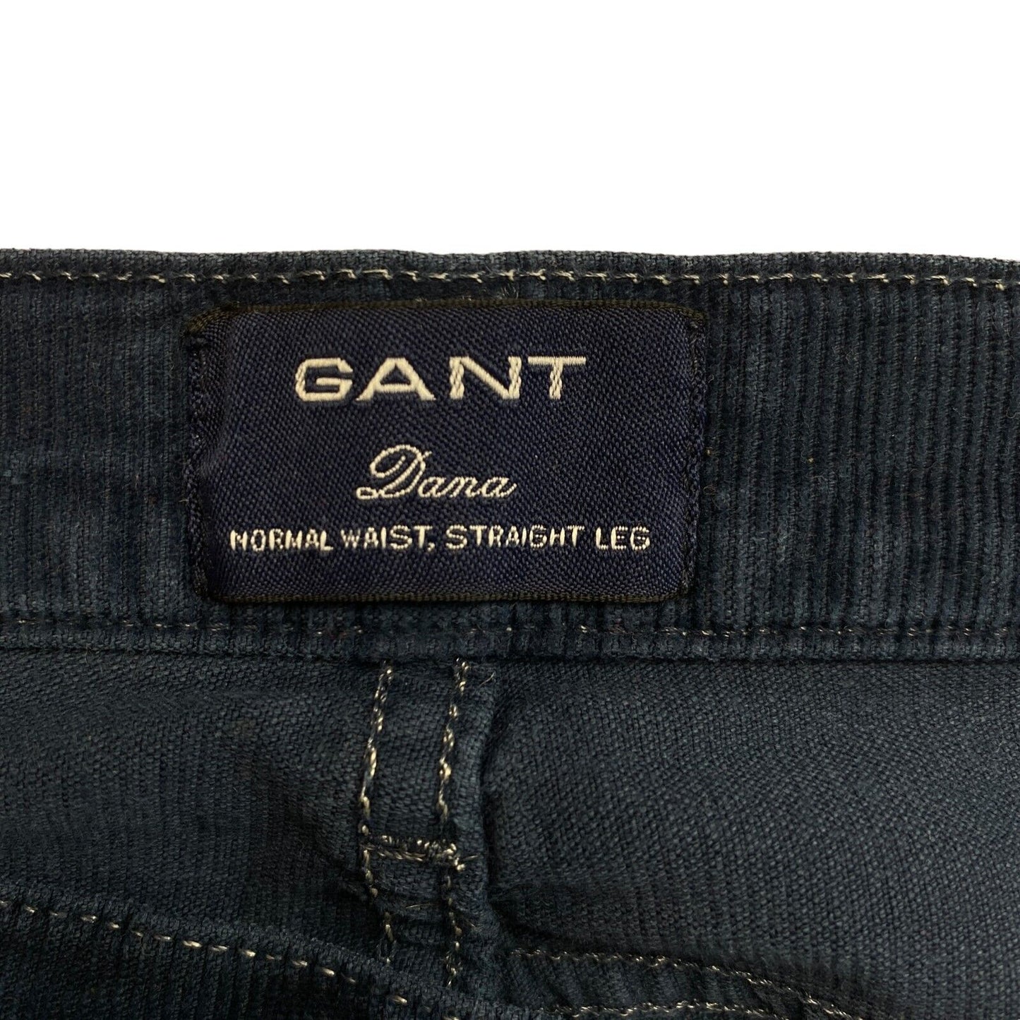 GANT Navy Blue Dana Corduroy Straight Leg Jeans Size W28 L32