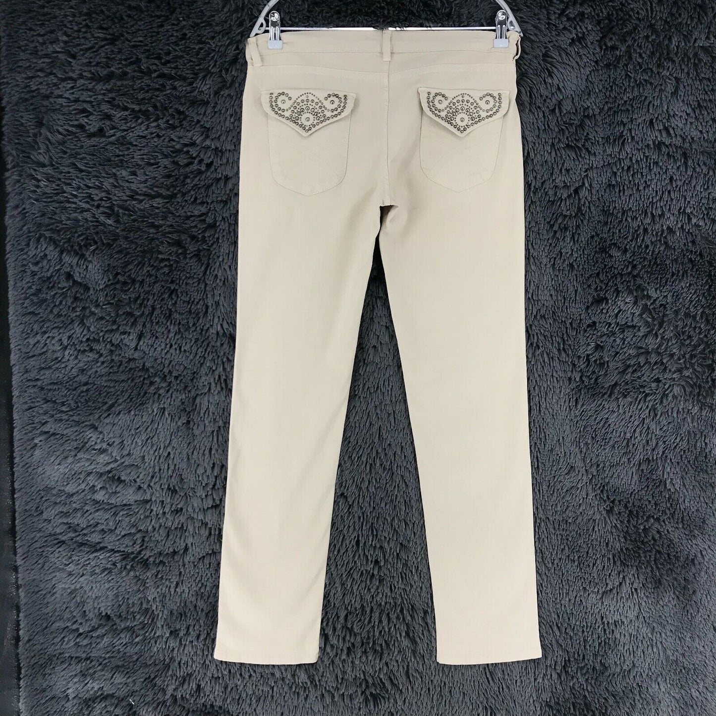 MARINA YACHTING Women Beige Slim Fit Chino Trousers Size W30