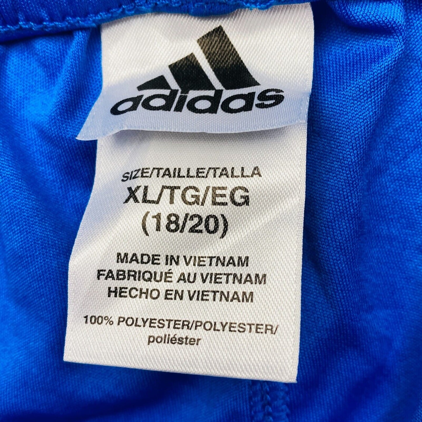 adidas Blue Jersey Activewear Shorts Size XL 18-20 Years (Men S) W27