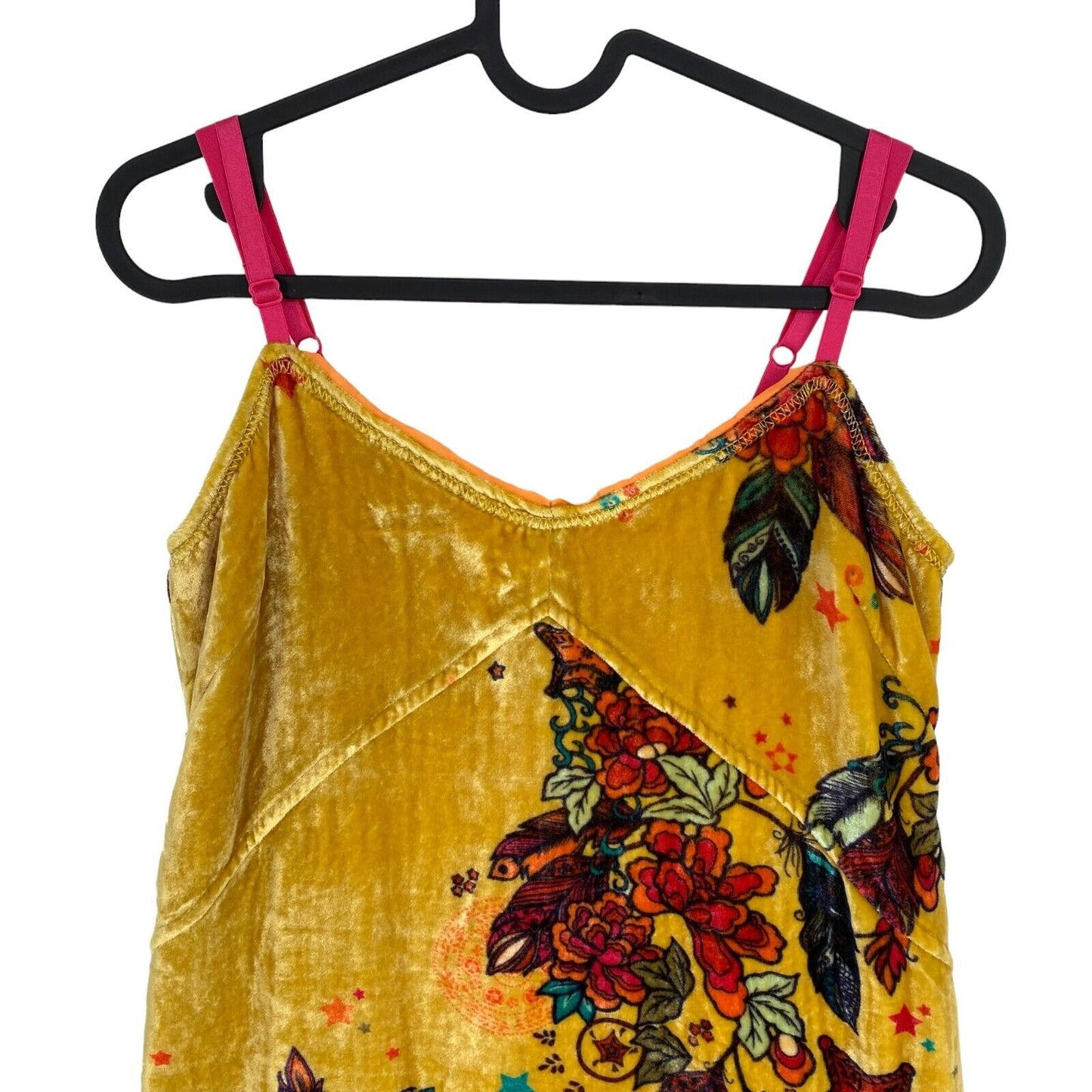 ODD MOLLY Women Yellow Floral Chichi Tank Dress Size 0 / XS