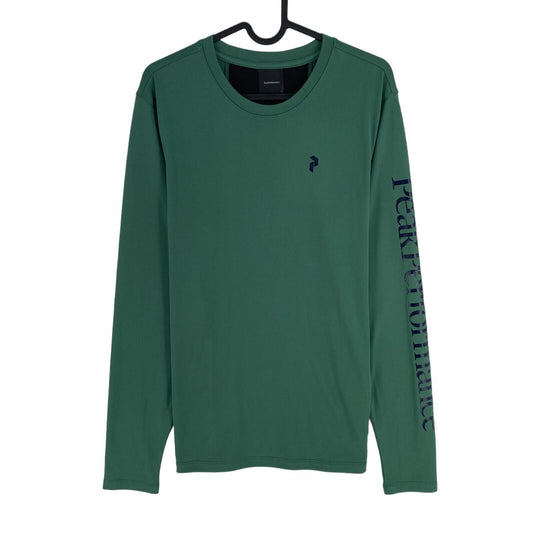 PEAK PERFORMANCE Men Green Alum Light Crew Neck Long Sleeves T Shirt Size M