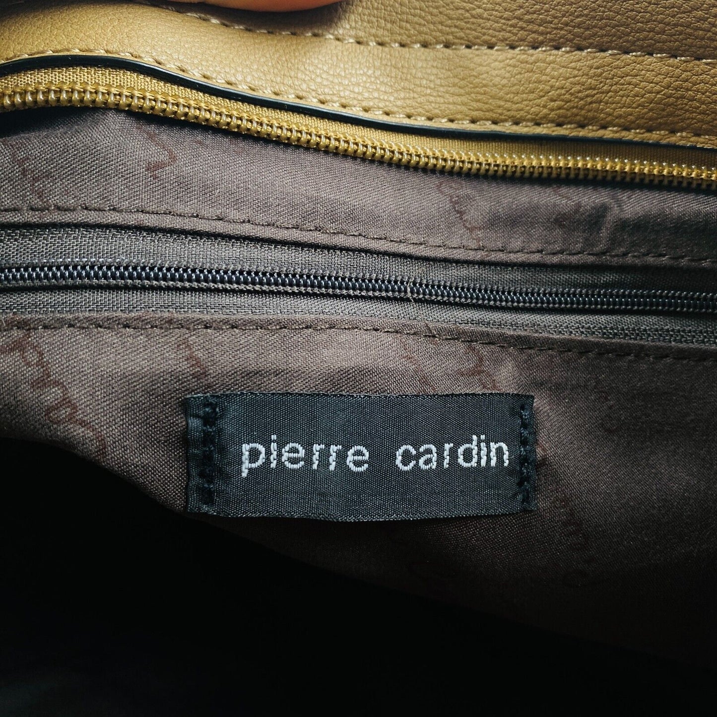 Sac à main à bandoulière en cuir écologique marron Pierre Cardin