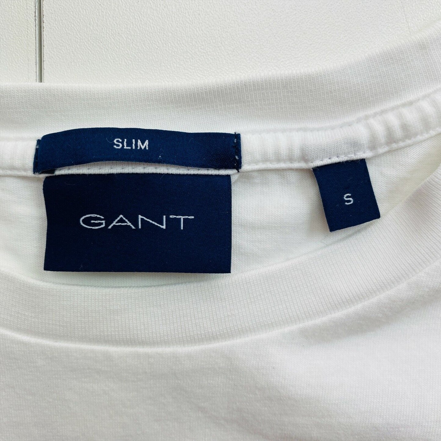 GANT White Original Slim Crew Neck T Shirt Size S