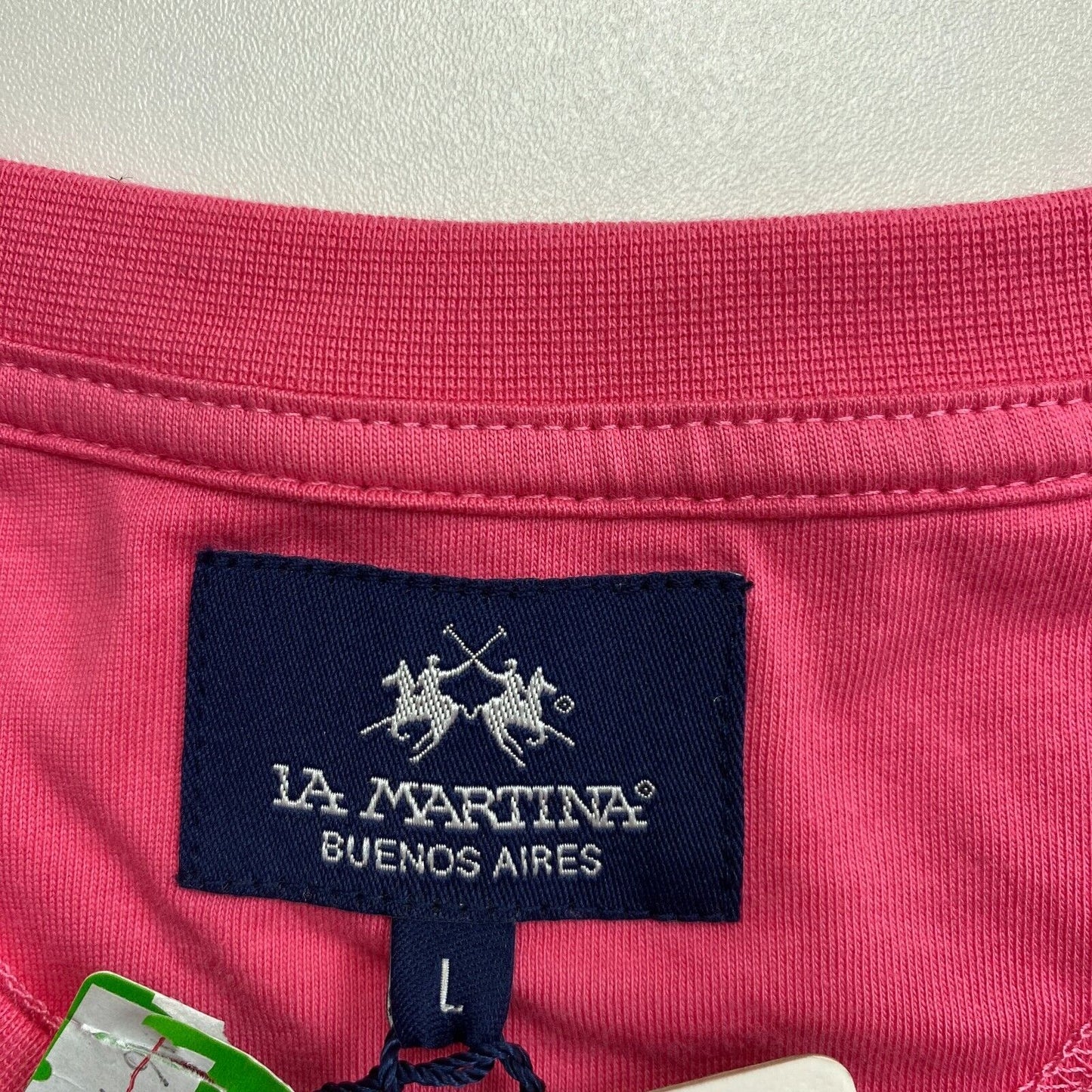 LA MARTINA Pink Jersey Cotton Crew Neck T Shirt Size L