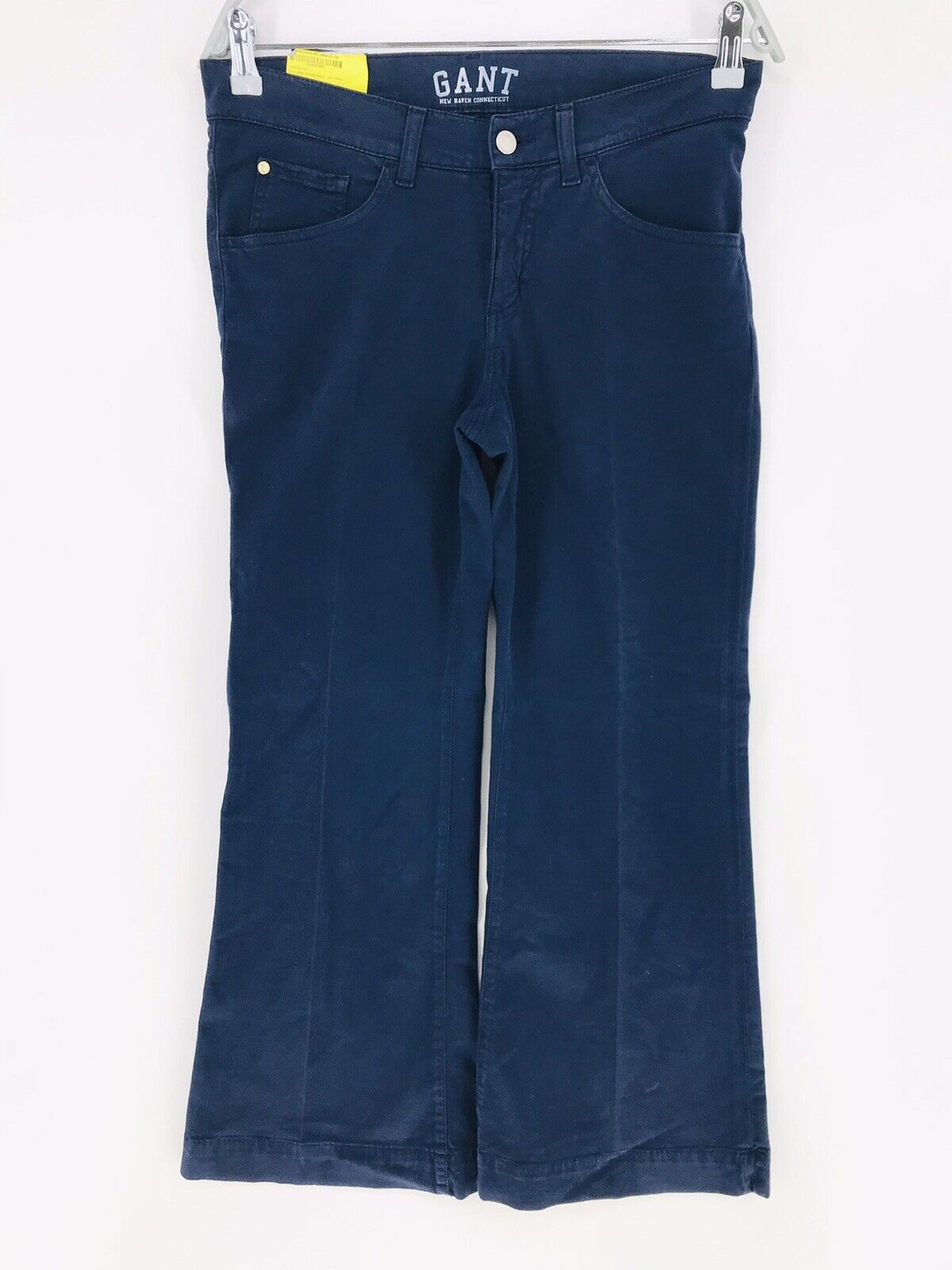 149 € GANT Femmes Bleu Foncé Stretch Loose Bootcut Fit Pantalon Chino Pantalon W28 L28