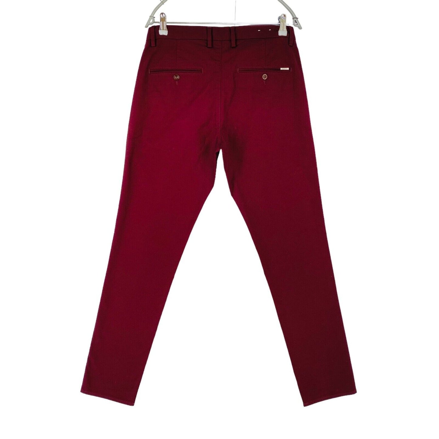 GANT Mens Dark Red Slim Fit Chino Trousers Size W32 L34