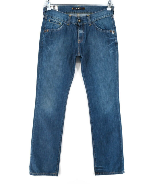 FULL CIRCLE Damen Jeans in Blau, Regular Straight Fit, Größe W29