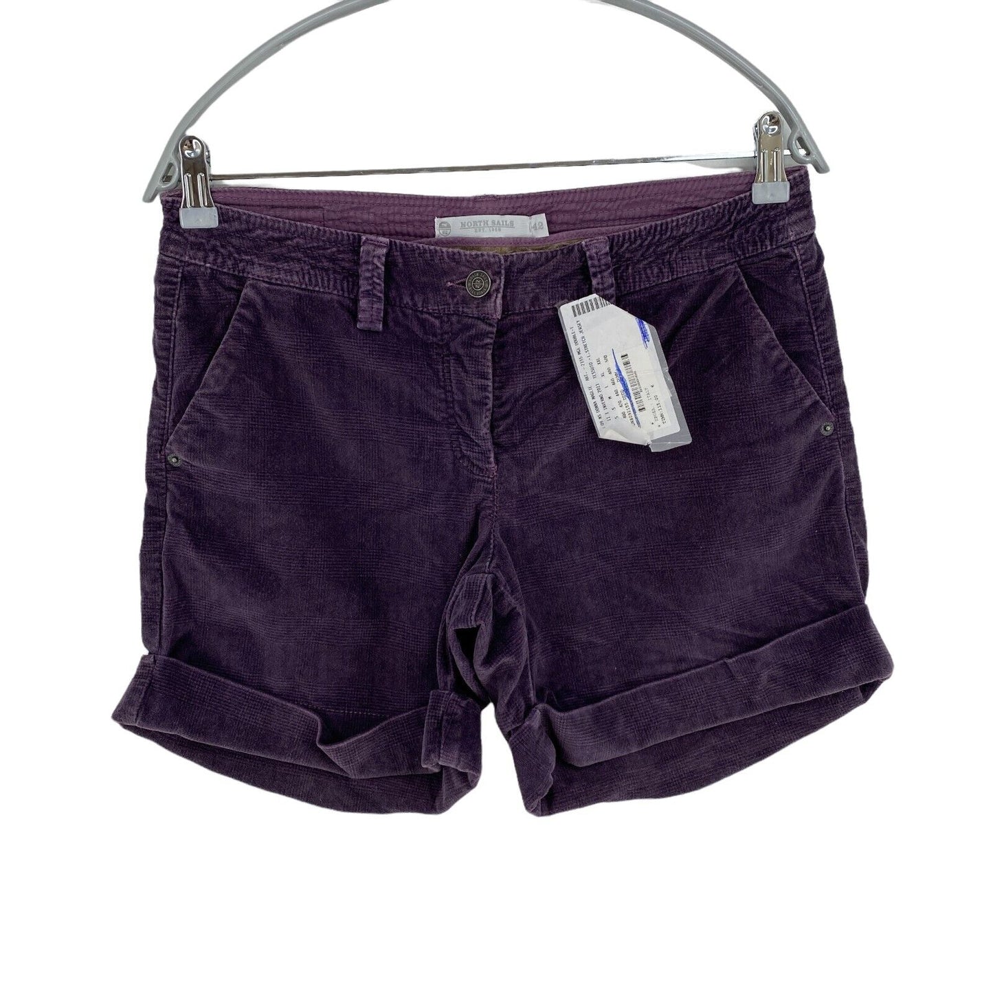 Prix ​​conseillé 115 € NORTH SAILS Bermuda en mélange de coton violet à carreaux Taille EU 42 W30