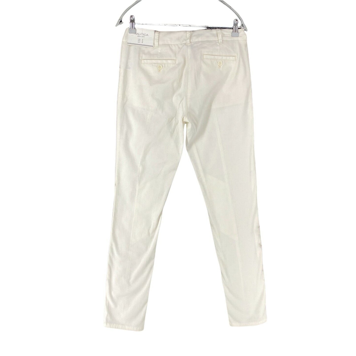 NAUTICA Women White Skinny Fit Trousers Size US 4 W30