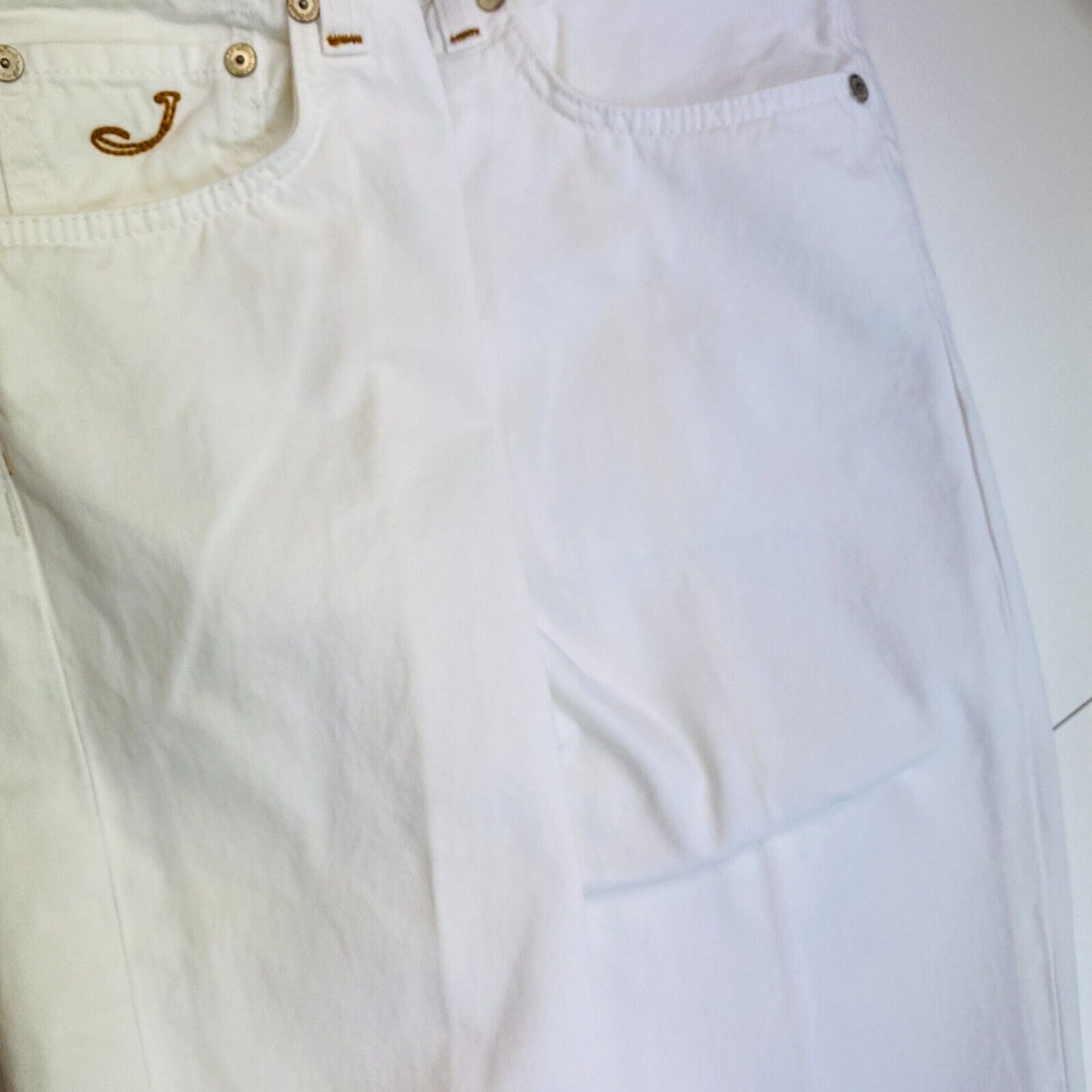 Jacob Cohen Men 622 White Skinny Jeans Size W32 L36 Made In Italy