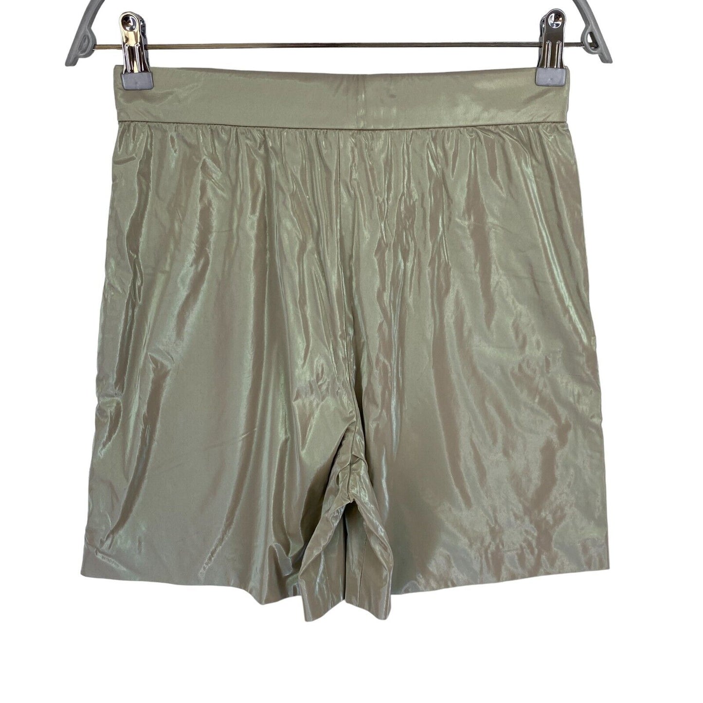 Karl Lagerfeld Beige Metal Drawstring Metallic Shorts Size EU 32 UK 4 US 2